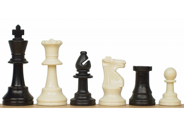 Staunton no 6 (3,75 '') piezas de ajedrez de plástico, piezas plomadas